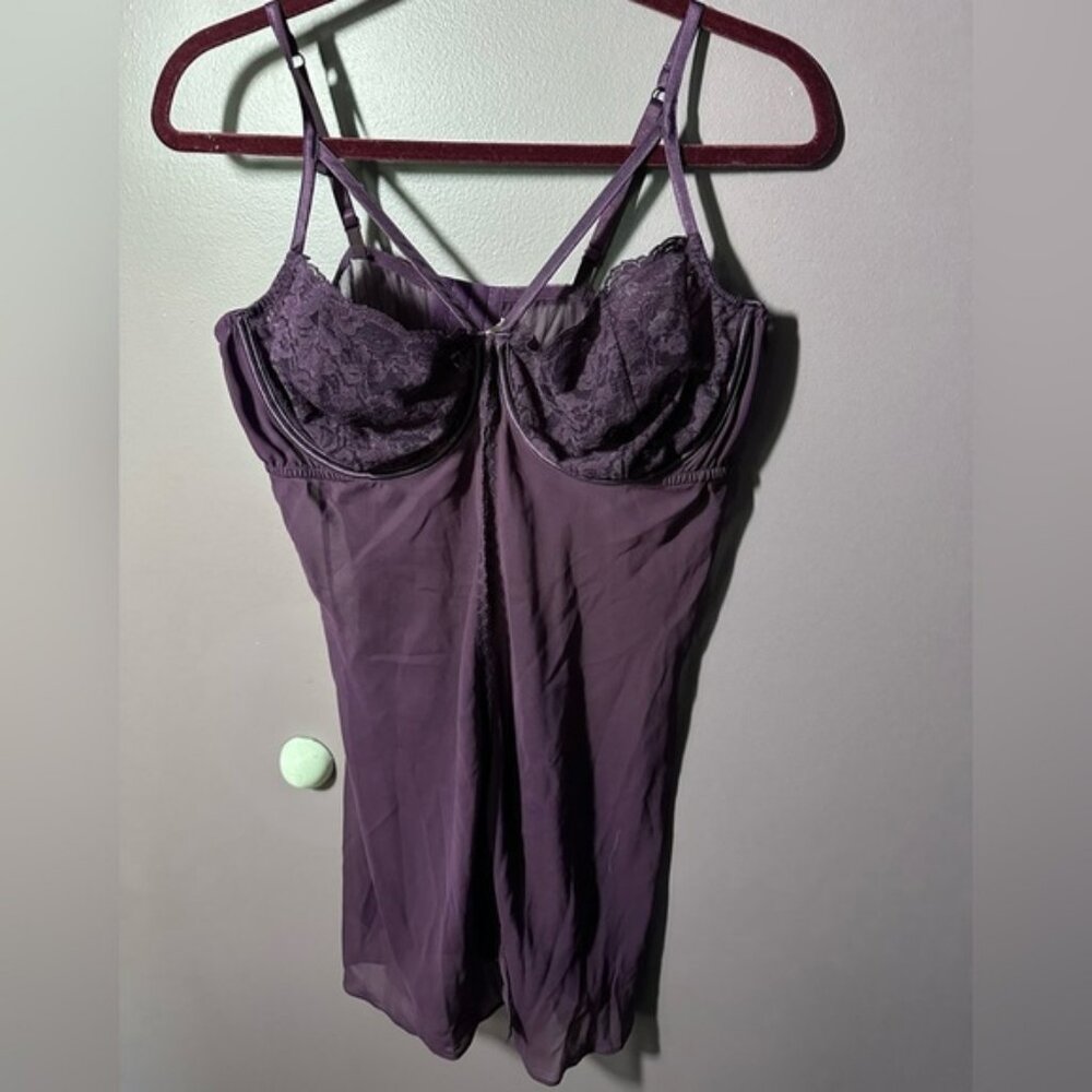 Lane Bryant Deep Purple Lace Chemise